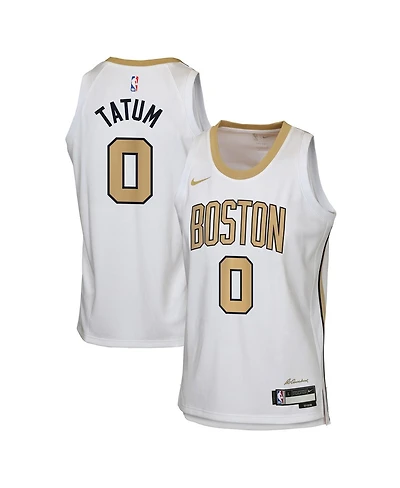 Nike Big Boys and Girls Jayson Tatum White Boston Celtics 2025/26 City Edition Swingman Jersey