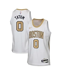 Nike Big Boys and Girls Jayson Tatum White Boston Celtics 2025/26 City Edition Swingman Jersey