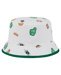 New Era Men's White Boston Celtics Team Cheer Reversible Bucket Hat