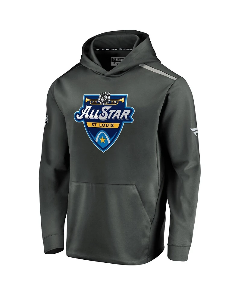 Fanatics Men's Charcoal 2020 Nhl All-Star Game Rinkside Pullover Hoodie