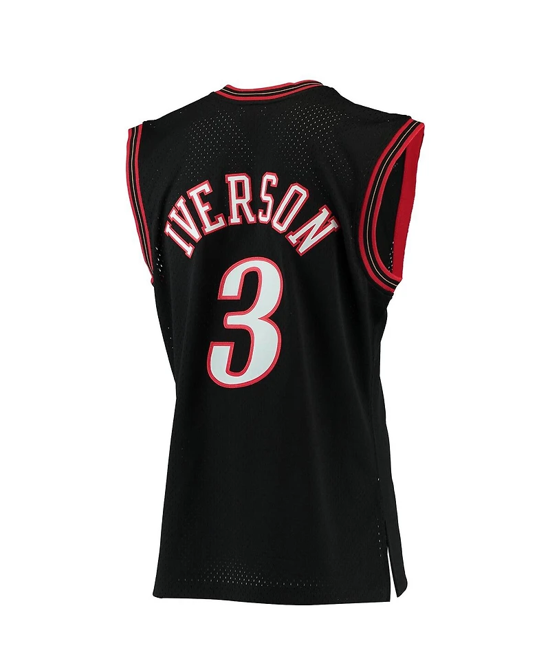 Mitchell & Ness Men's Allen Iverson Black Philadelphia 76ers 2000/01 Hardwood Classics Swingman Jersey