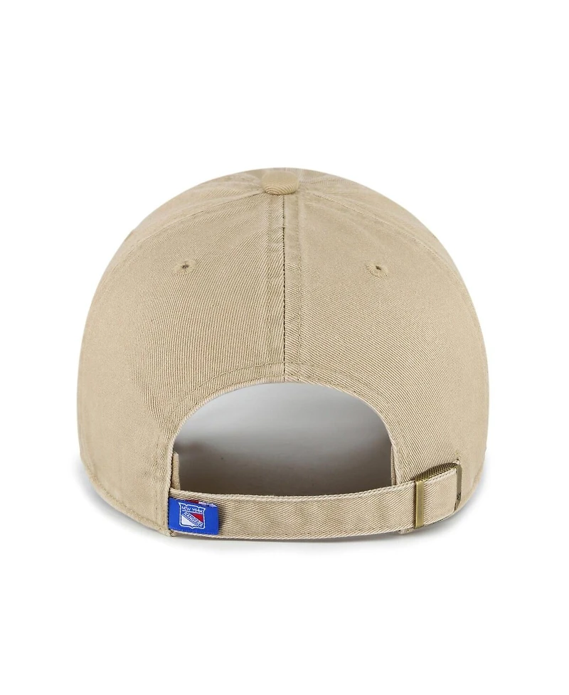 '47 Brand Men's Khaki New York Rangers Logo Clean Up Adjustable Hat