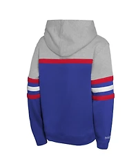 Mitchell & Ness Big Boys and Girls Royal/Grey Chicago Cubs Cooperstown Head Coach Pullover Hoodie