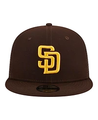 New Era Big Boys and Girls Brown San Diego Padres 9FIFTY Trucker Snapback Hat