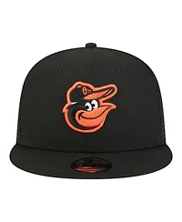 New Era Big Boys and Girls Black Baltimore Orioles 9FIFTY Trucker Snapback Hat