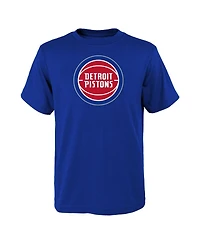 Outerstuff Big Boys and Girls Royal Detroit Pistons Primary Logo T-Shirt