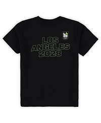 Outerstuff Preschool Black LA28 Summer Olympics Neon Outline T-Shirt