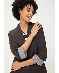 Olsen Women's Classic Cotton Linen Blazer