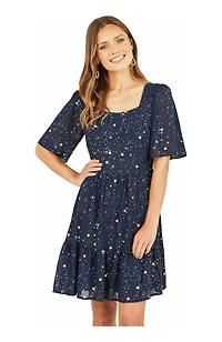 Yumi Women's Star Print Skater Dress