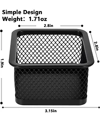 Danrong Mesh Metal Paper Clip Holder for Desk, Paperclip Dispenser Organizer Container, 4 Pack for Office School