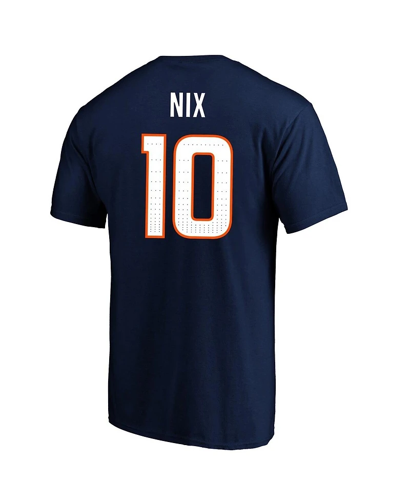 Fanatics Men's Bo Nix Navy Denver Broncos Big & Tall Player Name Number T-Shirt