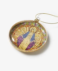 Holiday Lane Blessed Holy Mary Disk Ball Ornament, Macy's Exclusive