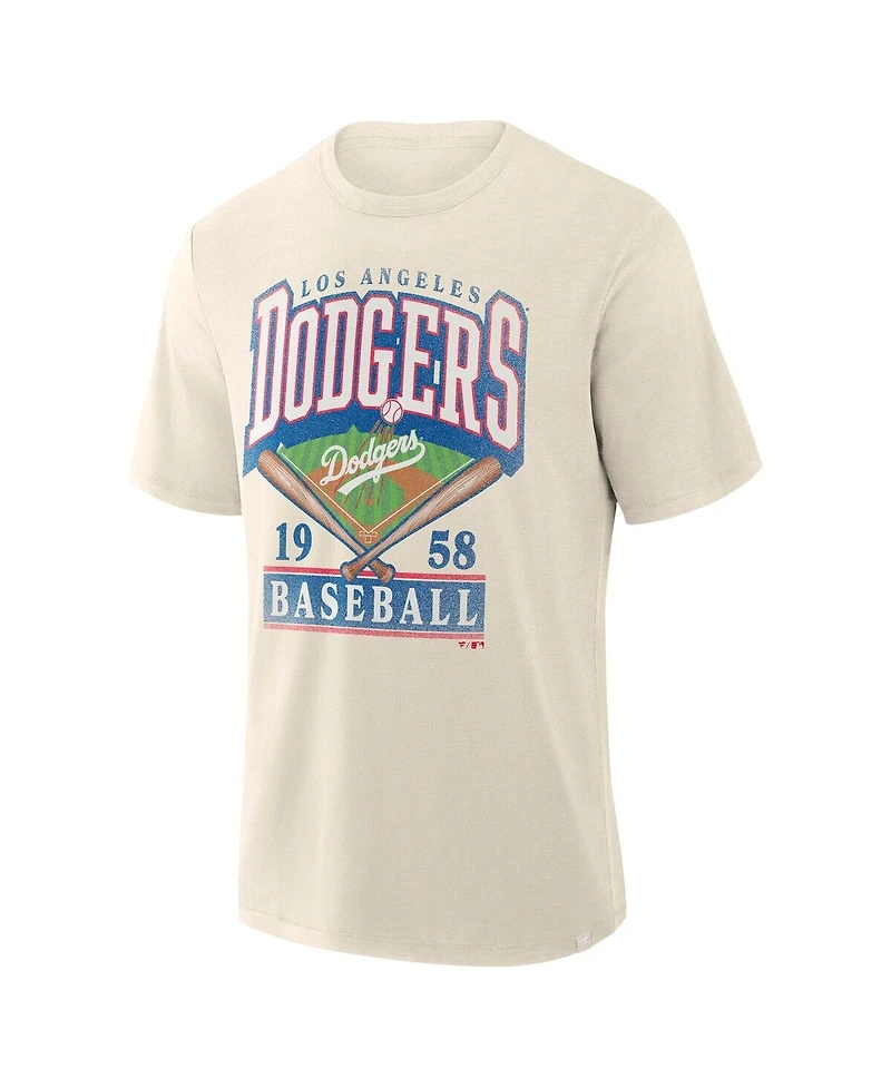 Fanatics Men's Profile Cream Los Angeles Dodgers Big & Tall Screen Print T-Shirt