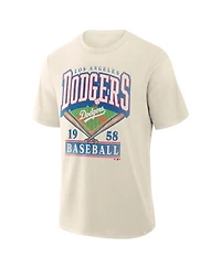 Fanatics Men's Profile Cream Los Angeles Dodgers Big & Tall Screen Print T-Shirt