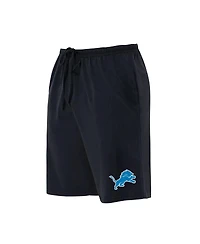 Concepts Sport Men's Black Detroit Lions Big & Tall Fleece Lounge Shorts