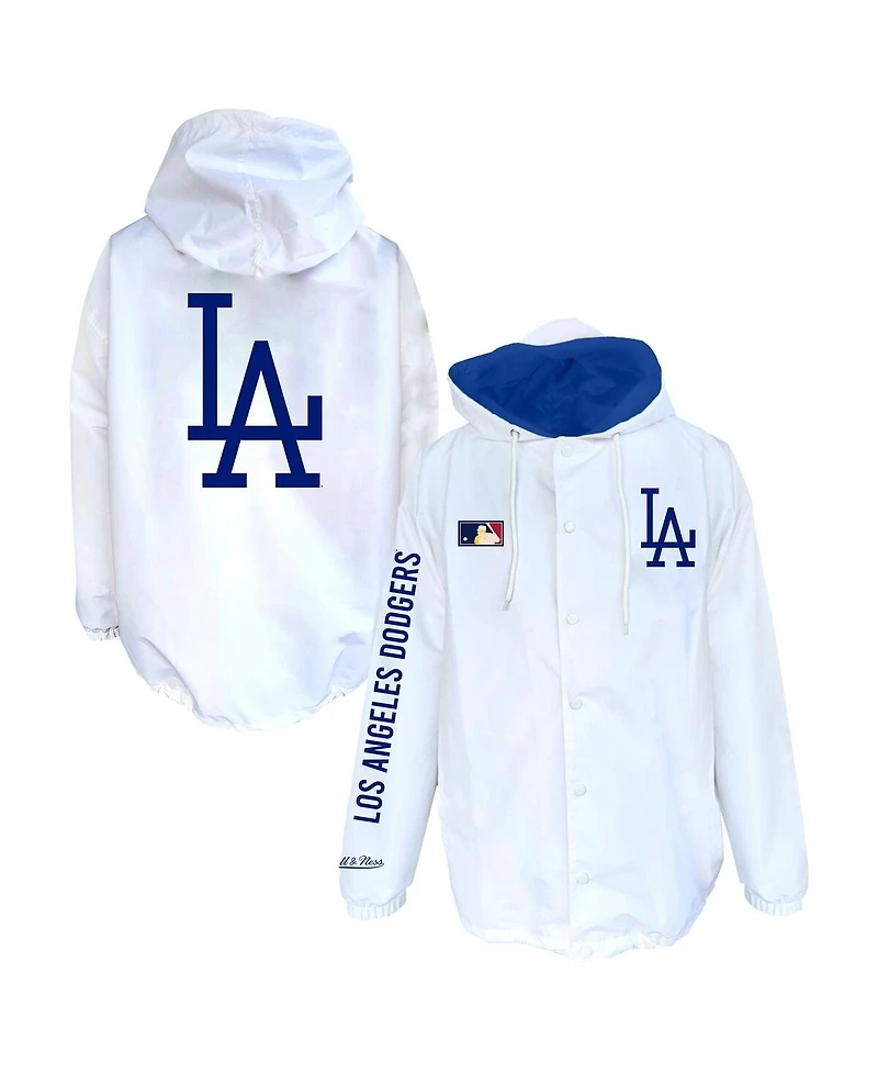 Mitchell & Ness Men's White Los Angeles Dodgers Big Tall Full-Snap Hooded Jacket