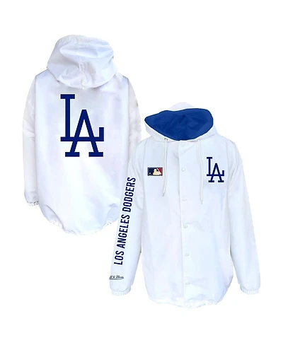 Mitchell & Ness Men's White Los Angeles Dodgers Big Tall Full-Snap Hooded Jacket
