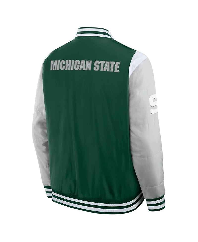 Fanatics Men's Green Michigan State Spartans Elements Elite Full-Snap Jacket
