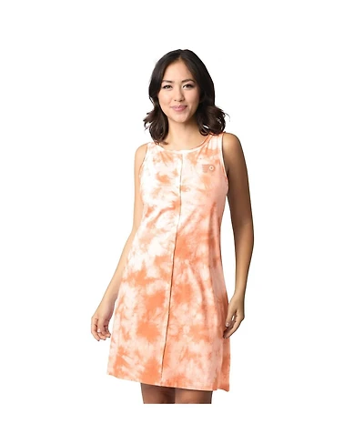 Margaritaville Women's Orange Philadelphia Flyers Clouds Tie-Dye Dress