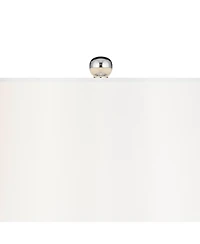 Possini Euro Design Pablo Modern Table Lamp with Square Riser 28.5 Inches Tall Art Glass Drum Shade for Bedroom Living Room Bedside Kids