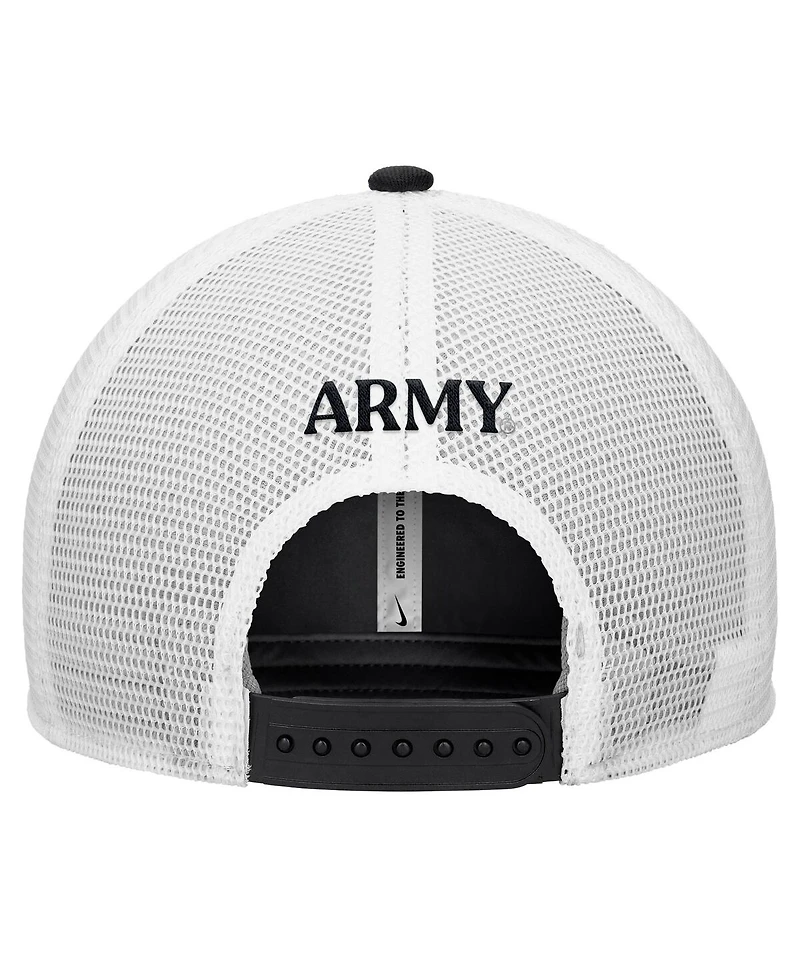 Nike Men's Black Army Black Knights Rise Trucker Dri-fit Adjustable Hat