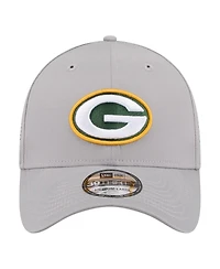 New Era Men's Gray Green Bay Packers Perforated 39THIRTY Flex Hat