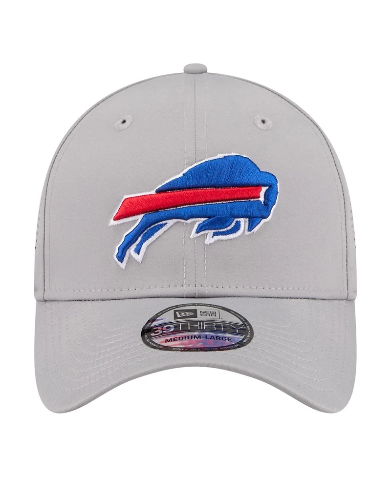 New Era Men's Gray Buffalo Bills Perforated 39THIRTY Flex Hat