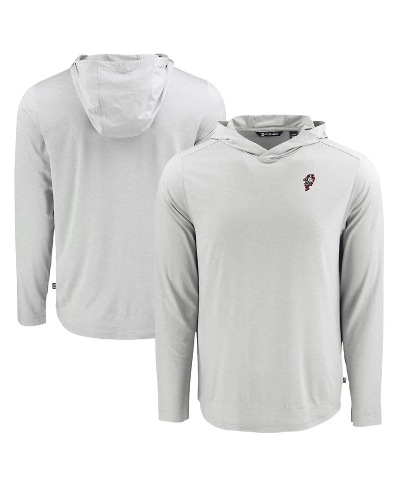 Cutter & Buck Men's Gray Ohio State Buckeyes Coastline Epic Comfort Eco Long Sleeve Hoodie T-Shirt