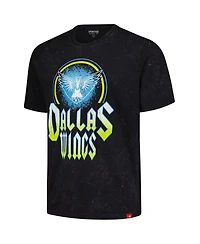 Sportiqe Men's and Women's Black Dallas Wings Rock Roll Collection Angus Mineral Wash T-Shirt