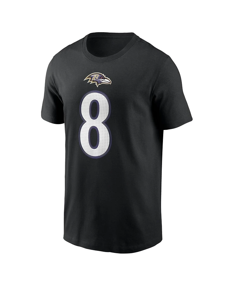 Nike Men's Lamar Jackson Black Baltimore Ravens Name and Number T-Shirt