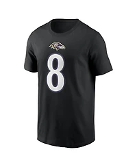 Nike Men's Lamar Jackson Black Baltimore Ravens Name and Number T-Shirt