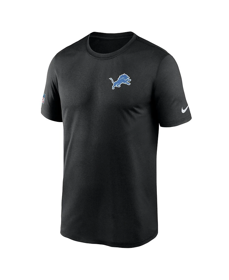 Nike Men's Black Detroit Lions Sideline Legend Small Logo Dri-fit T-Shirt