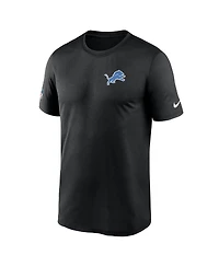 Nike Men's Black Detroit Lions Sideline Legend Small Logo Dri-fit T-Shirt