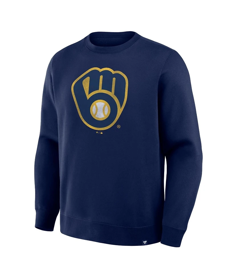 Fanatics Men's Navy Milwaukee Brewers Legacy Sweatshirt