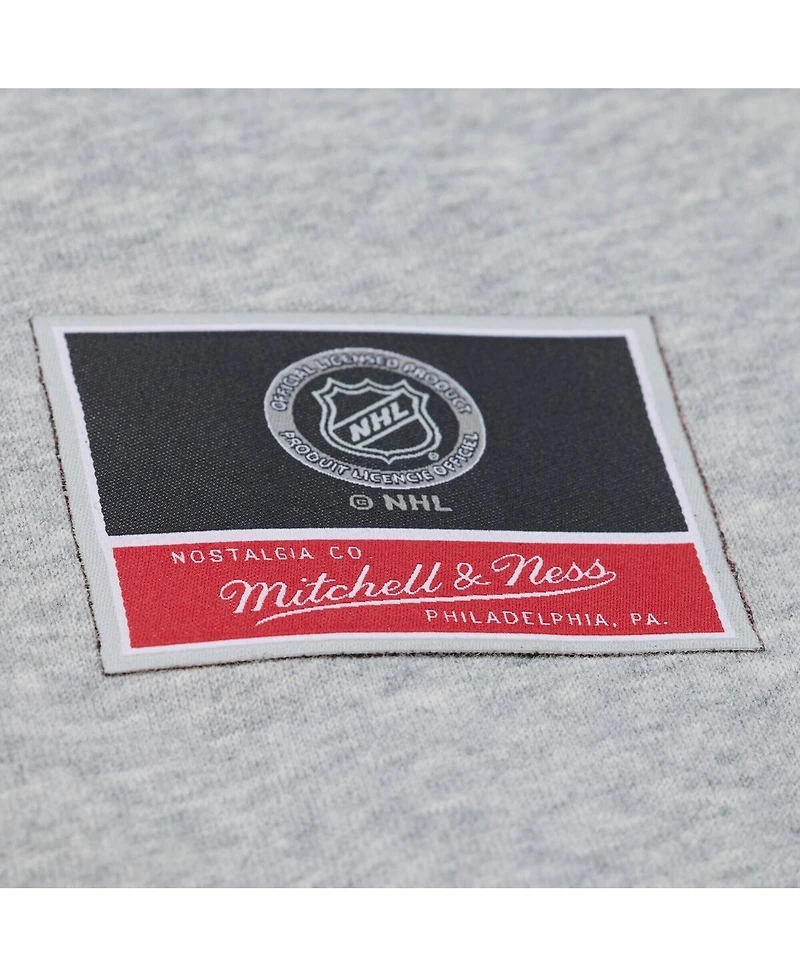 Mitchell & Ness Women's Heather Gray Anaheim Ducks Hockey Night Sweatshirt