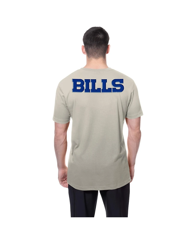 New Era Men's Light Beige Buffalo Bills Multi Patch T-Shirt