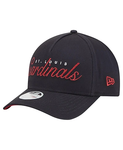 New Era Women's Navy St. Louis Cardinals Metallic A-Frame 9FORTY Adjustable Hat