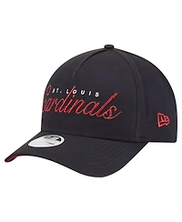 New Era Women's Navy St. Louis Cardinals Metallic A-Frame 9FORTY Adjustable Hat
