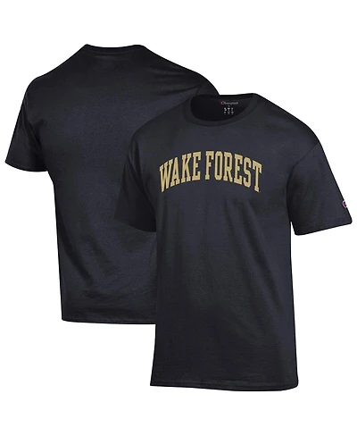 Champion Men's Black Wake Forest Demon Deacons Basic Arch T-Shirt