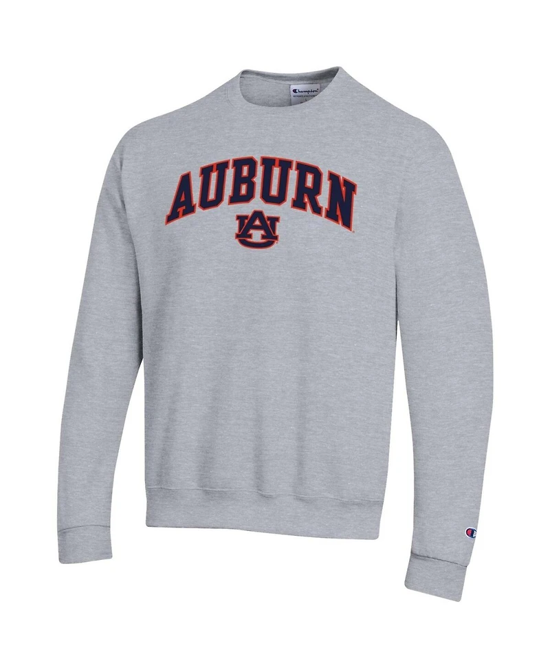 Champion Men's Heather Gray Auburn Tigers Arch Over Logo Pullover Sweatshirt