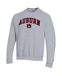 Champion Men's Heather Gray Auburn Tigers Arch Over Logo Pullover Sweatshirt