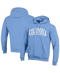 Champion Men's Light Blue Columbia University Basic Arch Fleece Pullover Hoodie