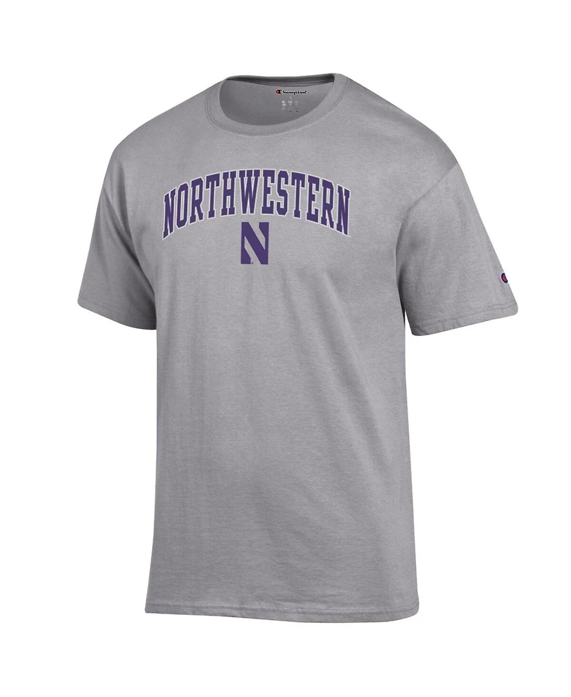 Champion Men's Heather Gray Northwestern Wildcats Arch Over Logo T-Shirt