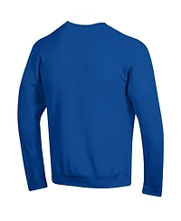 Champion Men's Royal Kansas Jayhawks Arch Over Logo Pullover Sweatshirt