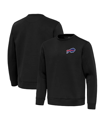 Antigua Men's Black Buffalo Bills Relevant Lightweight Pullover Sweatshirt