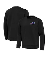 Antigua Men's Black Buffalo Bills Relevant Lightweight Pullover Sweatshirt