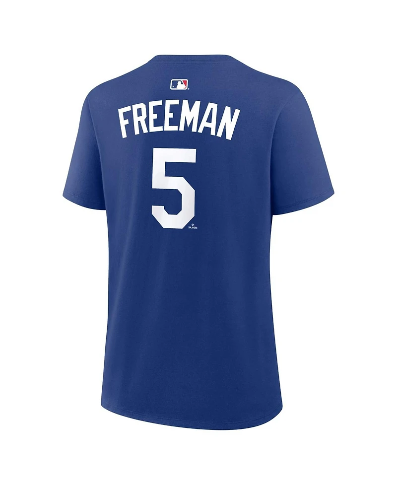 Nike Women's Freddie Freeman Royal Los Angeles Dodgers Name and Number T-Shirt