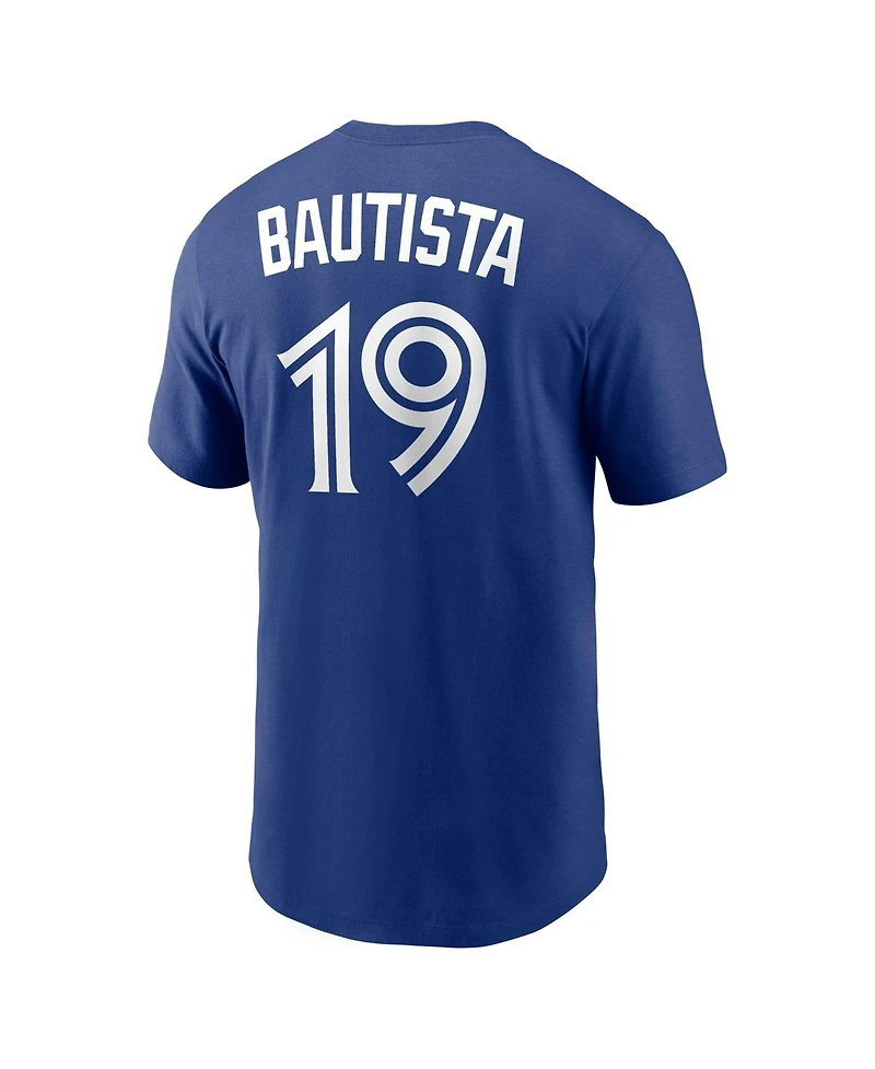 Nike Men's Jose Bautista Royal Toronto Blue Jays Cooperstown Collection Name and Number T-Shirt