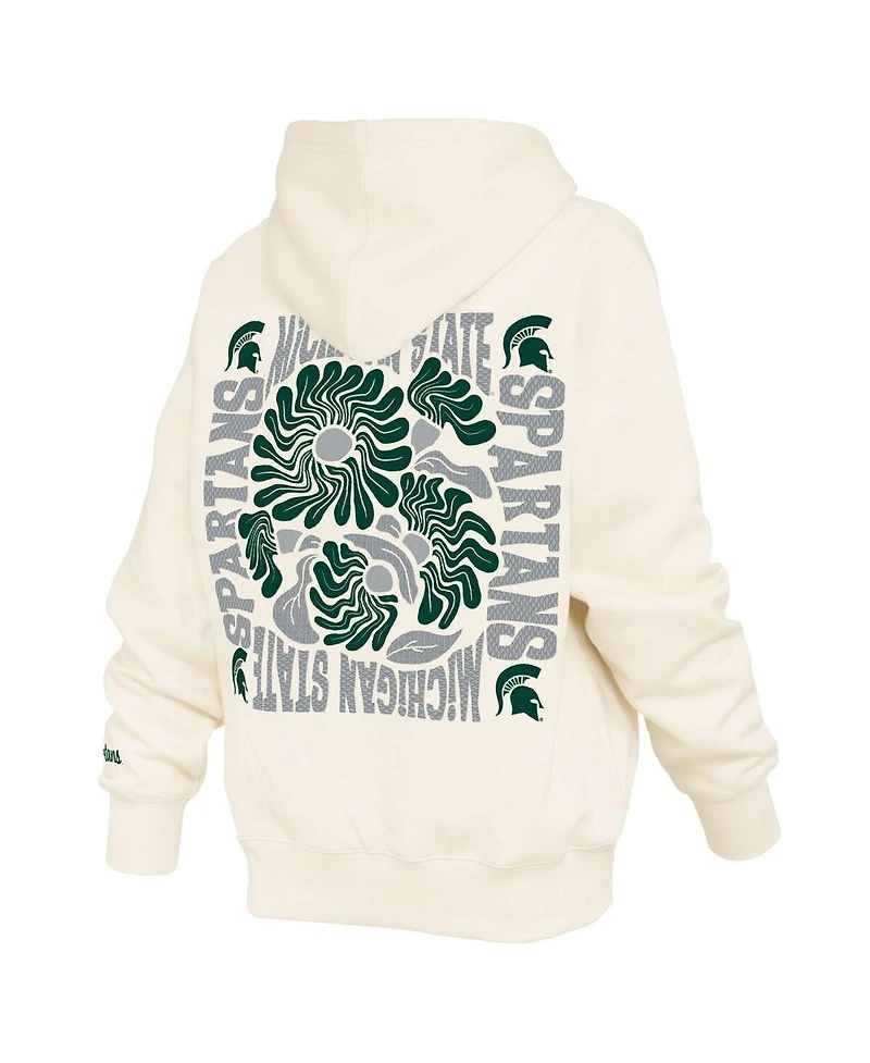 Pressbox Women's Cream Michigan State Spartans Elena Janise Hoodie