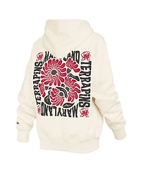 Pressbox Women's Cream Maryland Terrapins Elena Janise Hoodie